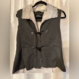Montanaco faux lined gray women's vest
